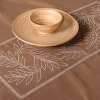 Τετράγωνο Τραπεζομάντηλο Αιγαίον Leaf 2102 140X180 Mocca